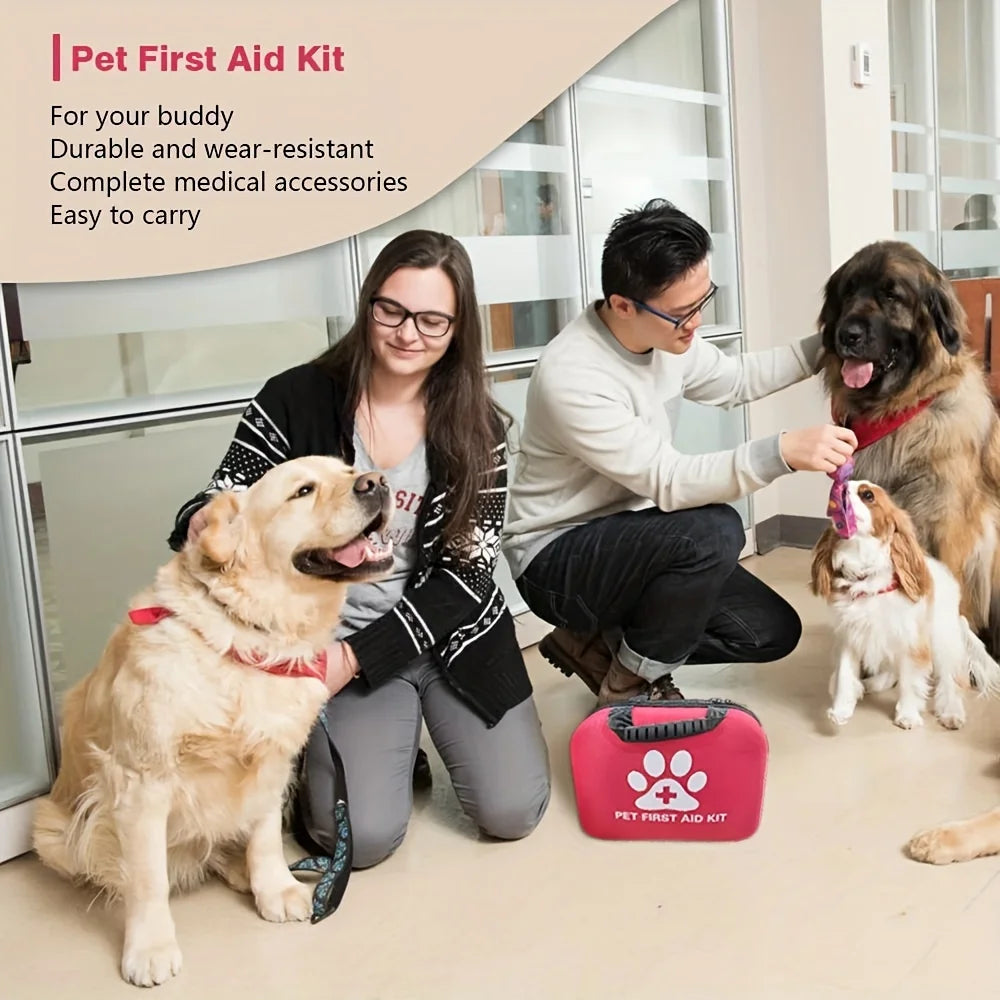 61-Piece Portable Pet First Aid Kit