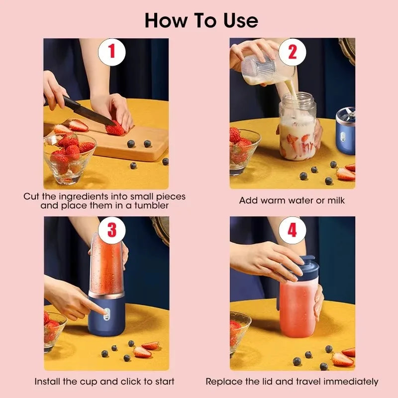 Portable Personal Blender with USB Charging