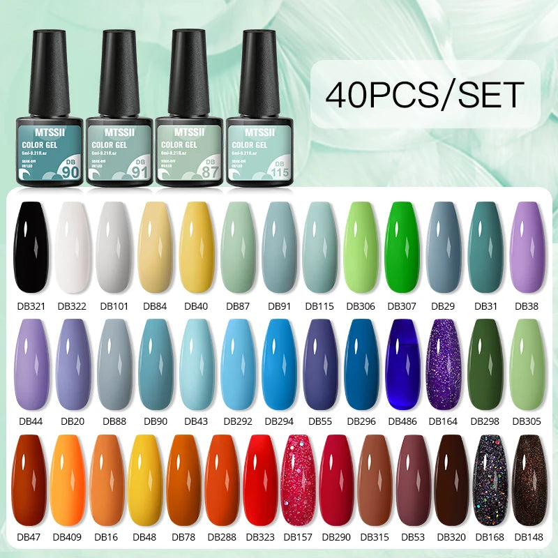 Gel Nail Polish Set – Up to 120 Colors, UV/LED Soak Off with Base & Top Coat