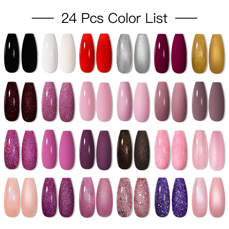 Gel Nail Polish Set – Up to 120 Colors, UV/LED Soak Off with Base & Top Coat