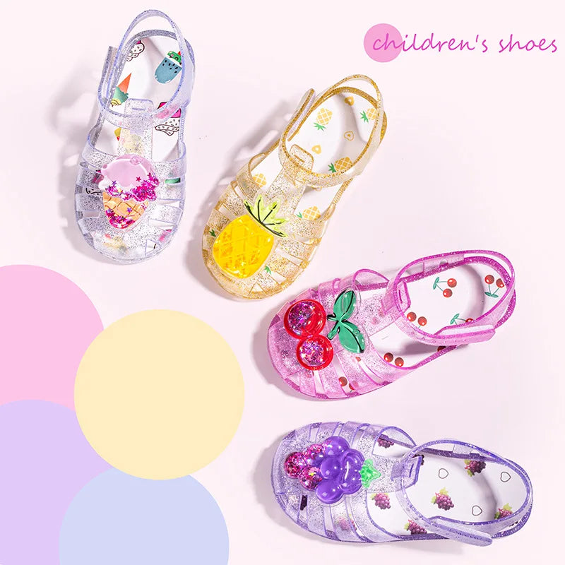 Kids Crystal Jelly Sandals