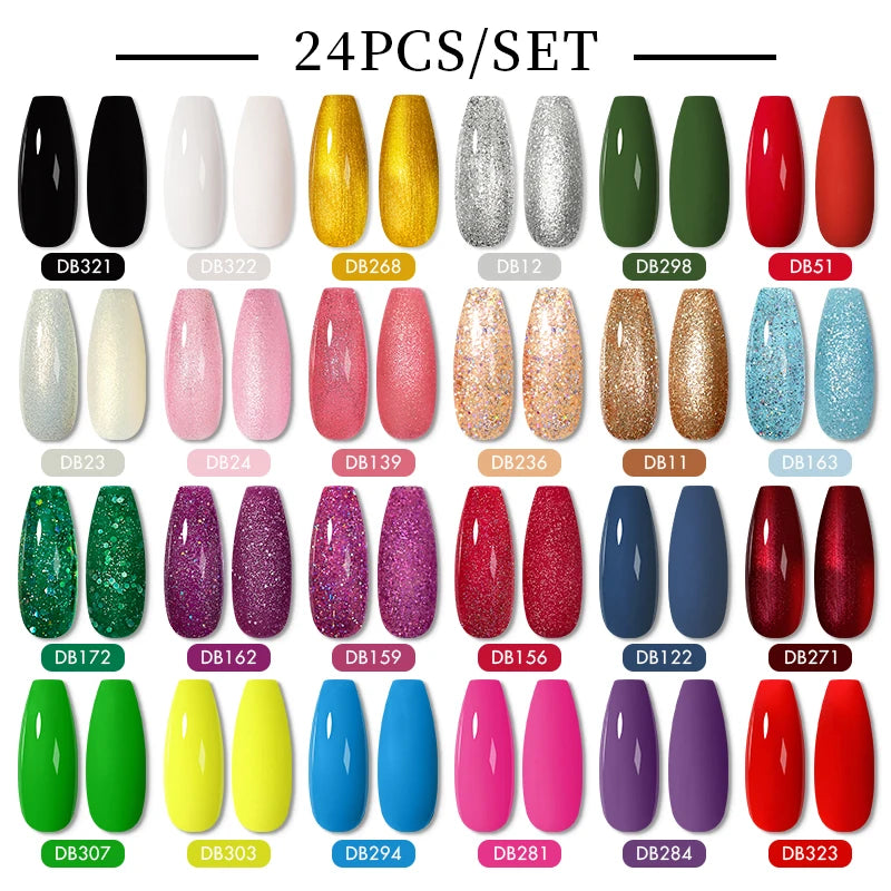 Gel Nail Polish Set – Up to 120 Colors, UV/LED Soak Off with Base & Top Coat