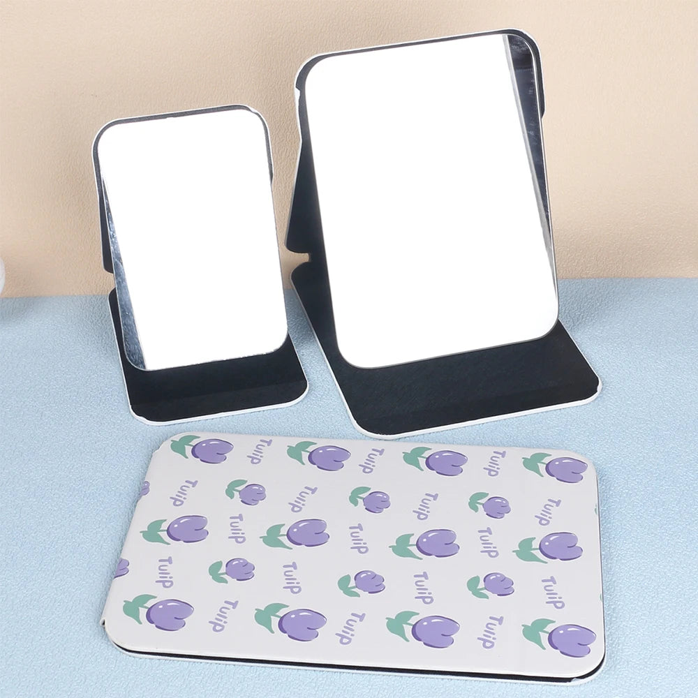 Foldable PU Leather Makeup Mirror