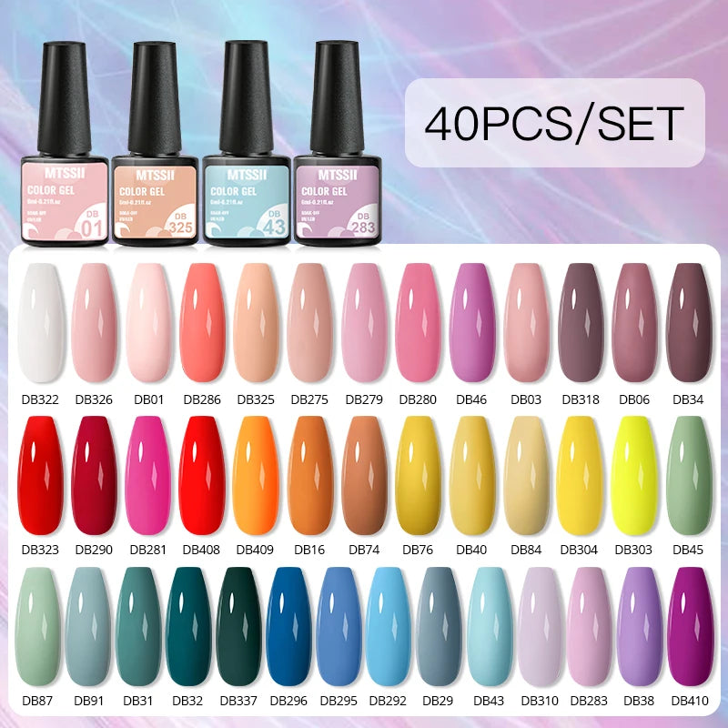 Gel Nail Polish Set – Up to 120 Colors, UV/LED Soak Off with Base & Top Coat