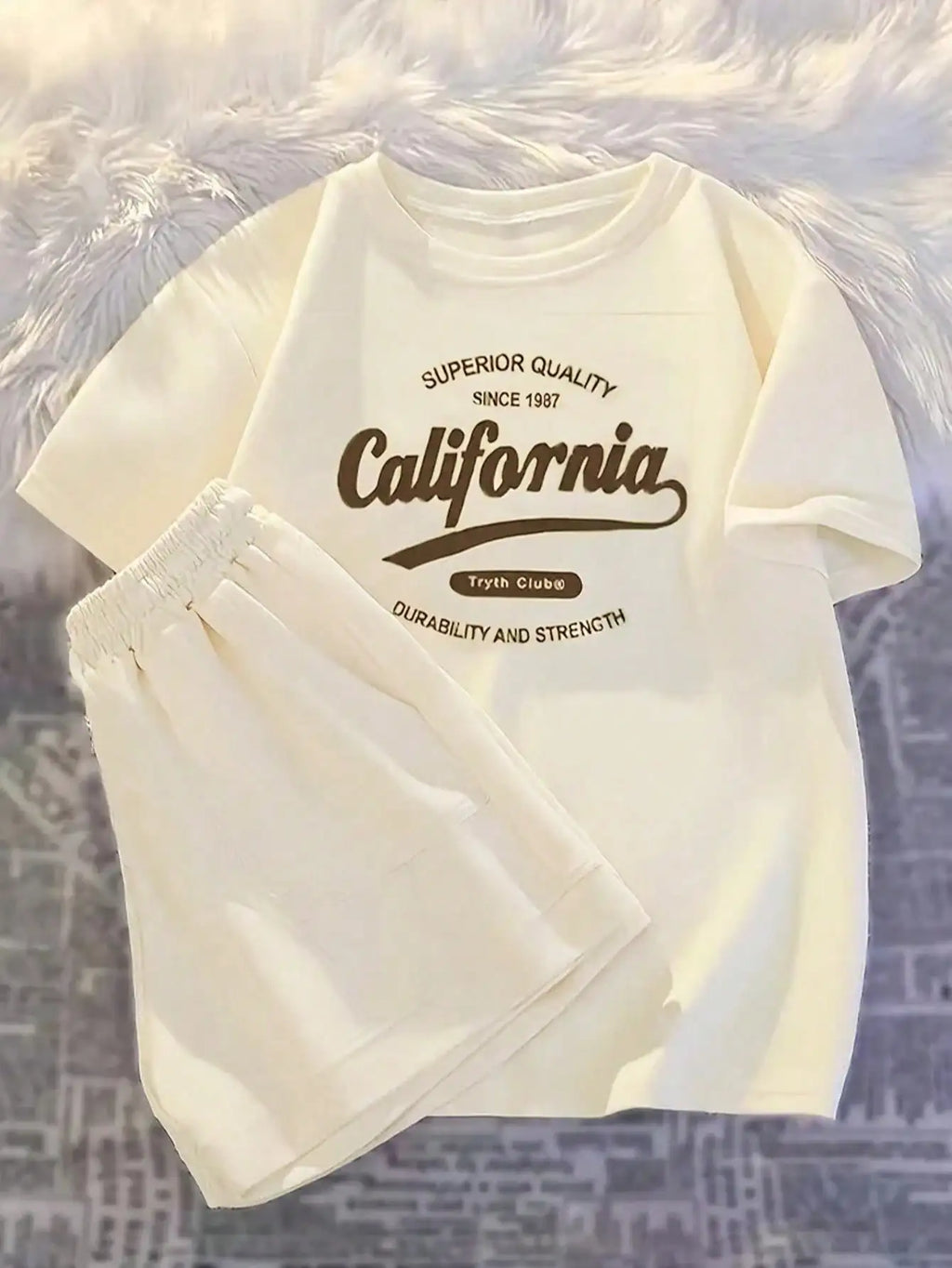 Girls' Printed T-Shirt & Shorts Set