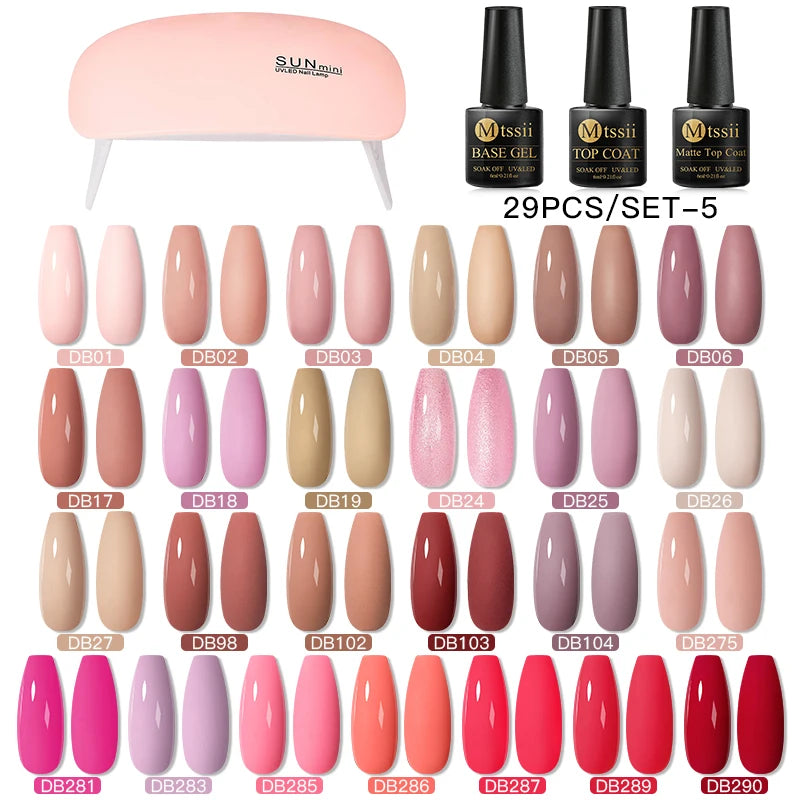 Gel Nail Polish Set – Up to 120 Colors, UV/LED Soak Off with Base & Top Coat