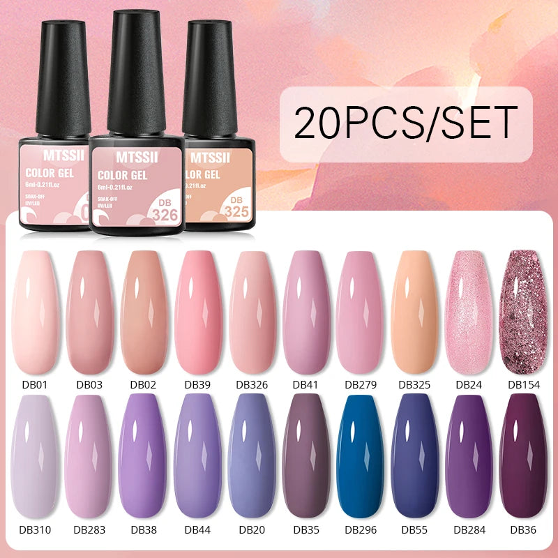 Gel Nail Polish Set – Up to 120 Colors, UV/LED Soak Off with Base & Top Coat