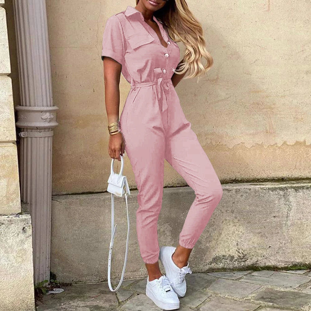 Cargo Jumpsuit with Belt