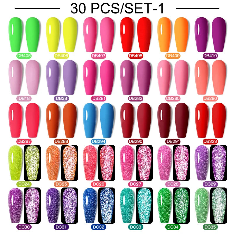Gel Nail Polish Set – Up to 120 Colors, UV/LED Soak Off with Base & Top Coat