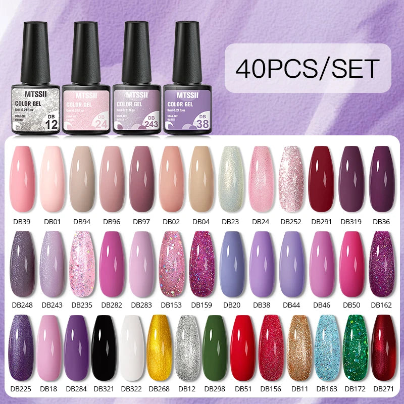 Gel Nail Polish Set – Up to 120 Colors, UV/LED Soak Off with Base & Top Coat