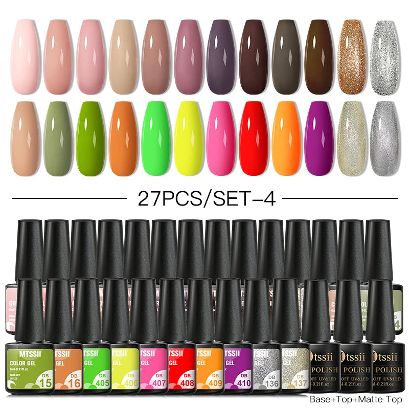 Gel Nail Polish Set – Up to 120 Colors, UV/LED Soak Off with Base & Top Coat