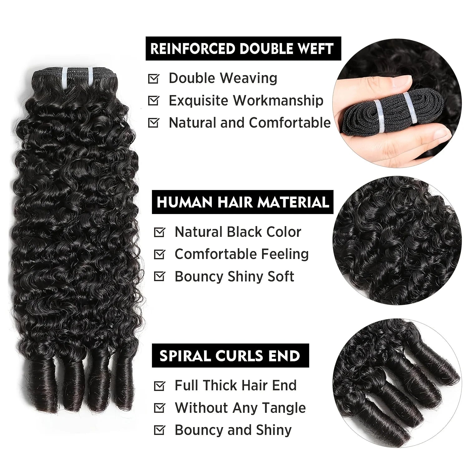 Burmese Curly Human Hair Bundles