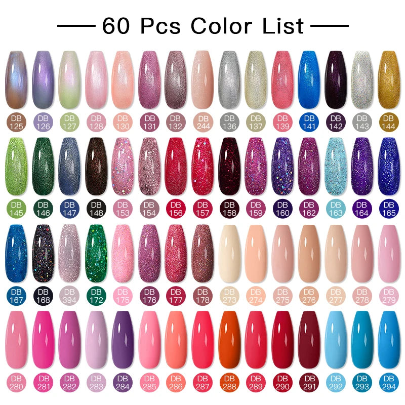 Gel Nail Polish Set – Up to 120 Colors, UV/LED Soak Off with Base & Top Coat