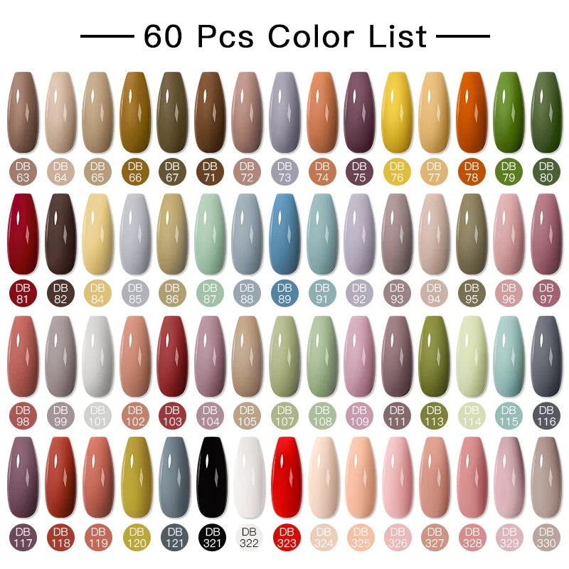 Gel Nail Polish Set – Up to 120 Colors, UV/LED Soak Off with Base & Top Coat