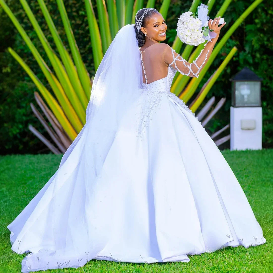 Pearl Long Sleeve Bridal Gown