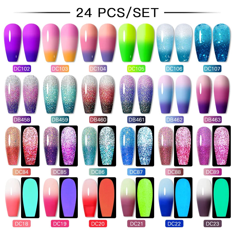 Gel Nail Polish Set – Up to 120 Colors, UV/LED Soak Off with Base & Top Coat