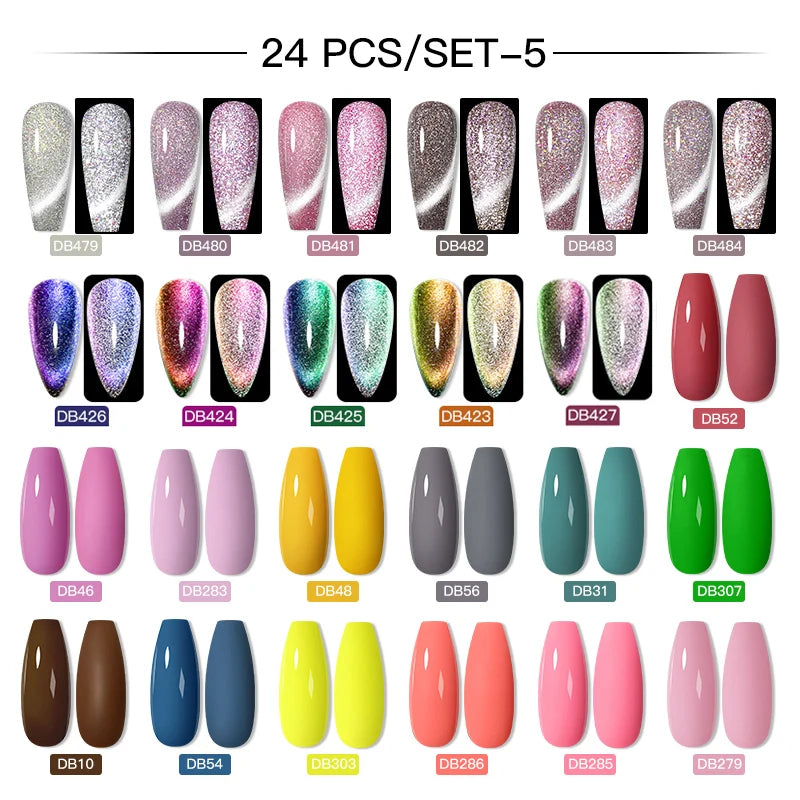 Gel Nail Polish Set – Up to 120 Colors, UV/LED Soak Off with Base & Top Coat