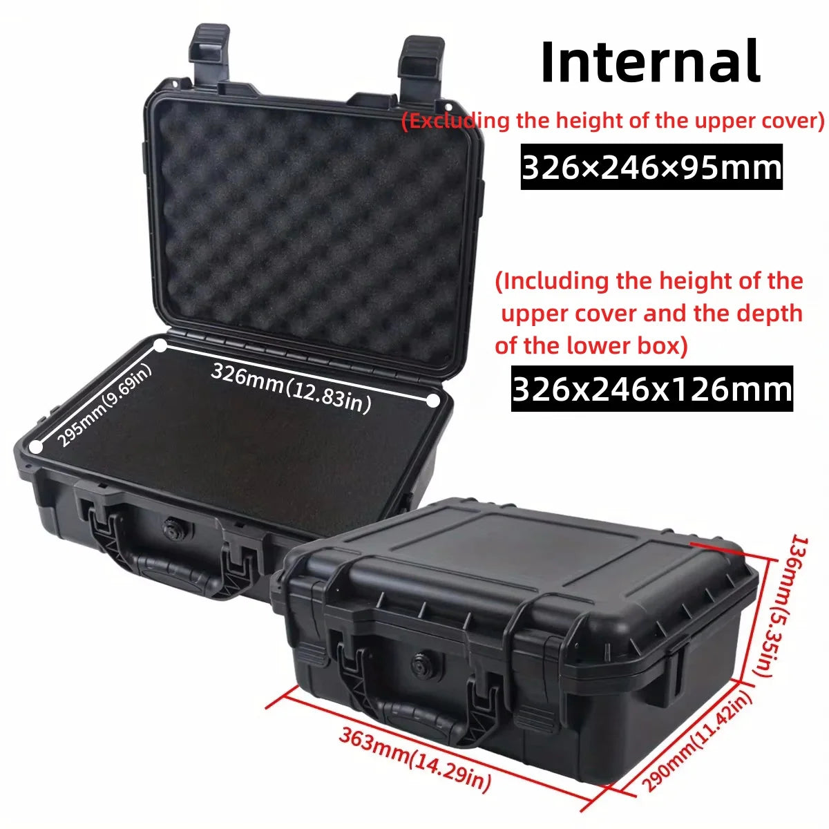Waterproof Hard Carry Case with Pre-Cut Foam